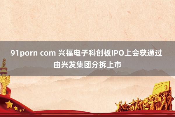 91porn com 兴福电子科创板IPO上会获通过 由兴发集团分拆上市