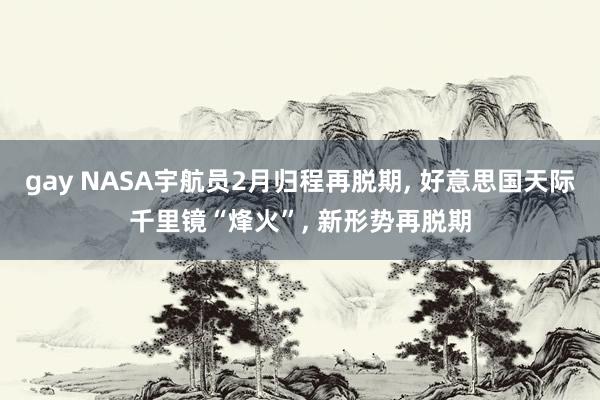 gay NASA宇航员2月归程再脱期， 好意思国天际千里镜“烽火”， 新形势再脱期