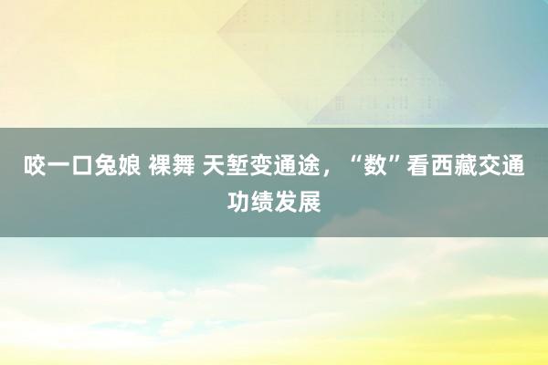 咬一口兔娘 裸舞 天堑变通途，“数”看西藏交通功绩发展