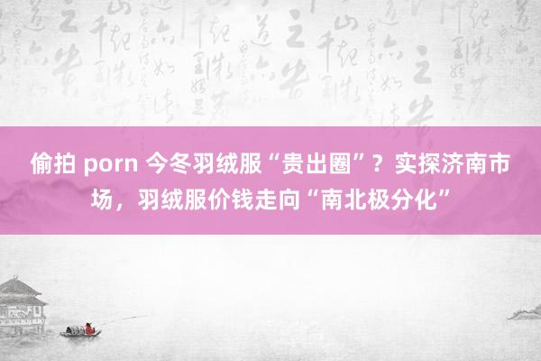偷拍 porn 今冬羽绒服“贵出圈”？实探济南市场，羽绒服价钱走向“南北极分化”