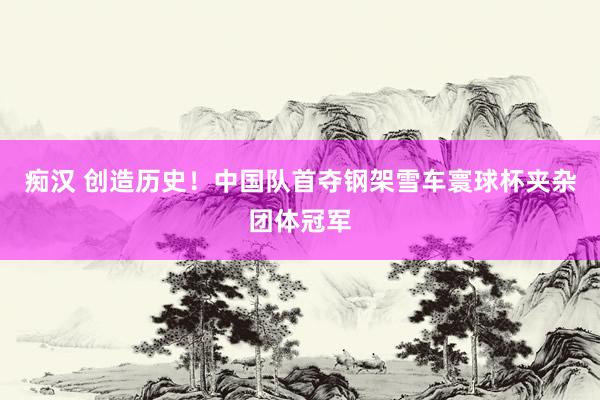 痴汉 创造历史！中国队首夺钢架雪车寰球杯夹杂团体冠军